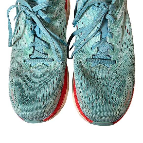 Hoka One One Clifton 8 Running Shoes 9.5 Teal Mesh Cushion Performance Athletic - Picture 6 of 12